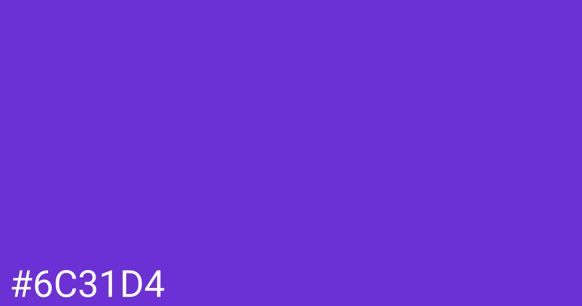 Hex color #6c31d4 graphic