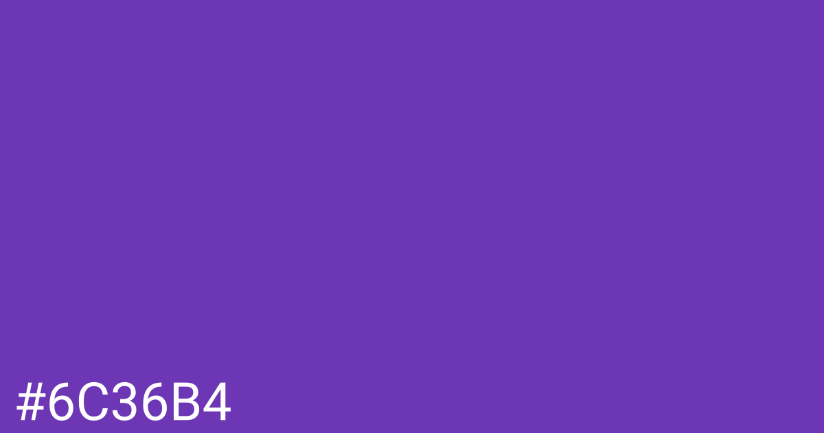 Hex color #6c36b4 graphic