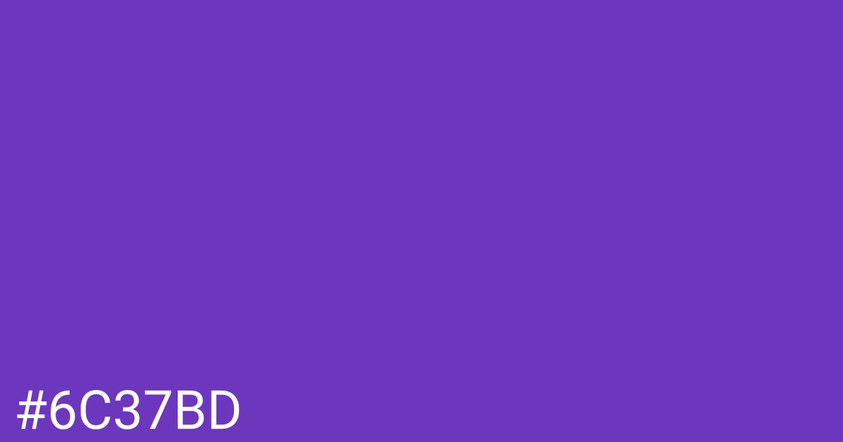 Hex color #6c37bd graphic