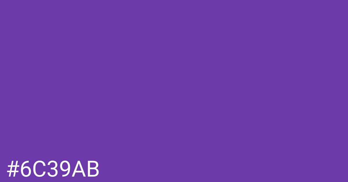 Hex color #6c39ab graphic