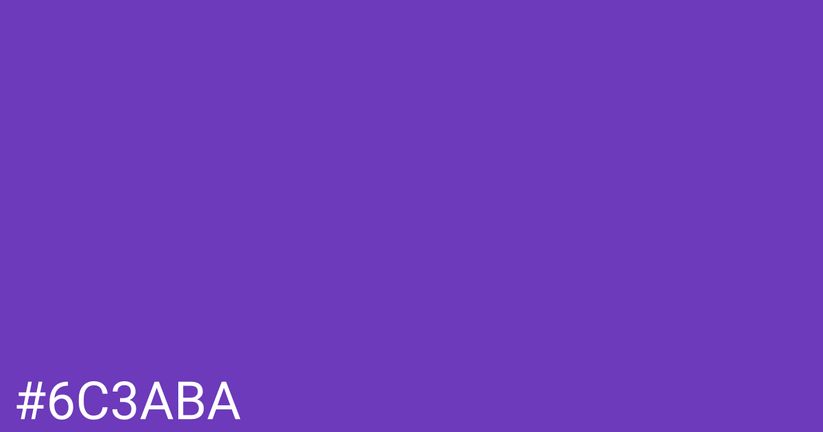 Hex color #6c3aba graphic