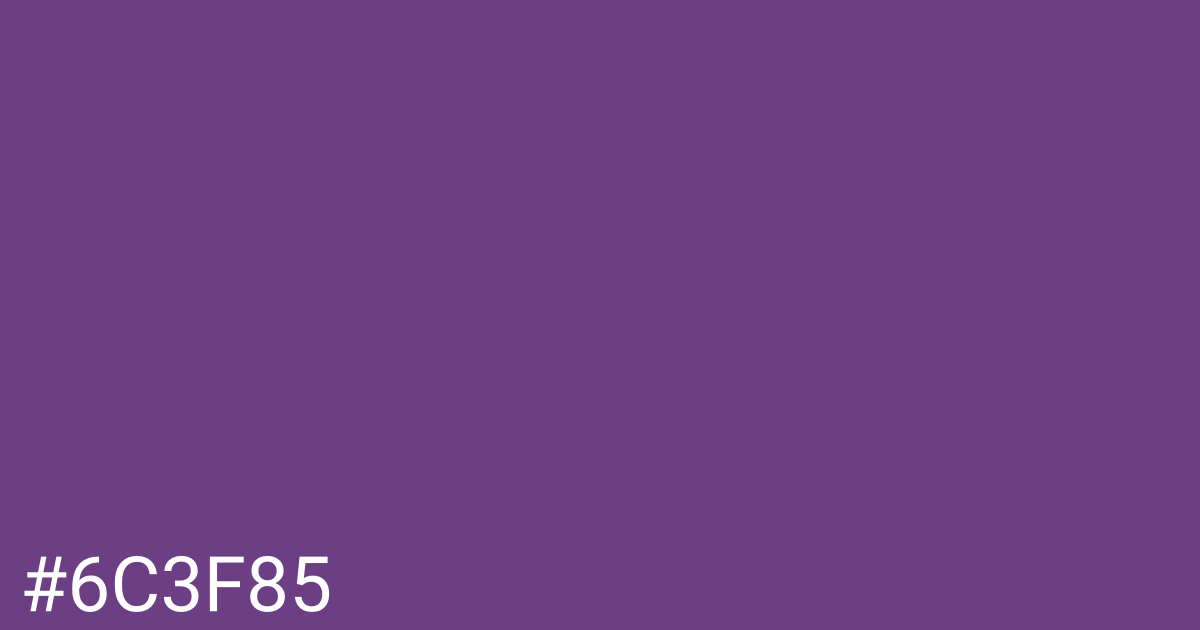 Hex color #6c3f85 graphic