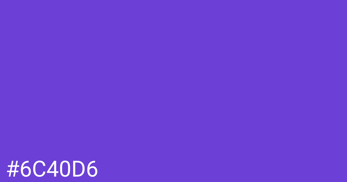 Hex color #6c40d6 graphic