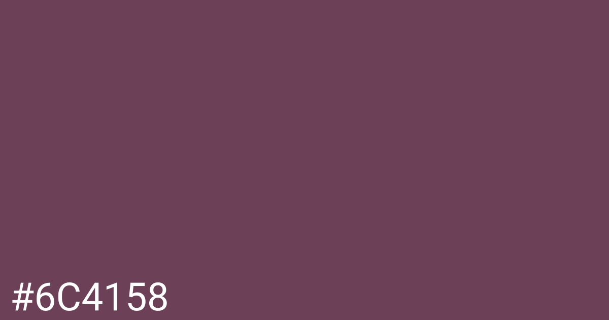 Hex color #6c4158 graphic