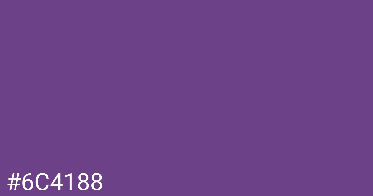 Hex color #6c4188 graphic