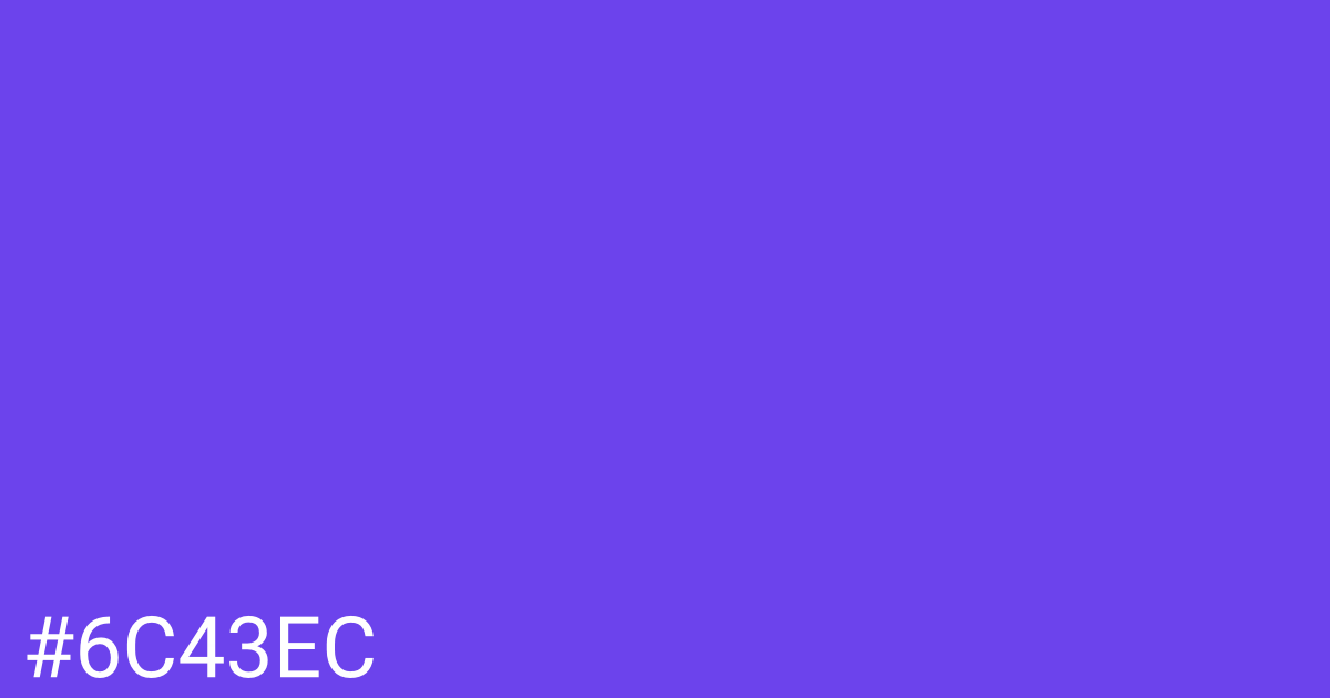 Hex color #6c43ec graphic