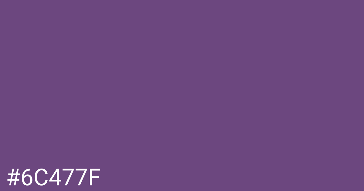 Hex color #6c477f graphic