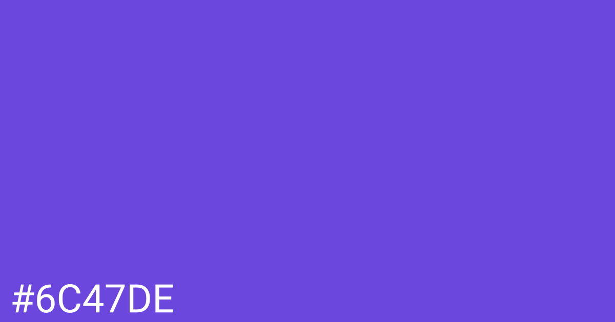 Hex color #6c47de graphic