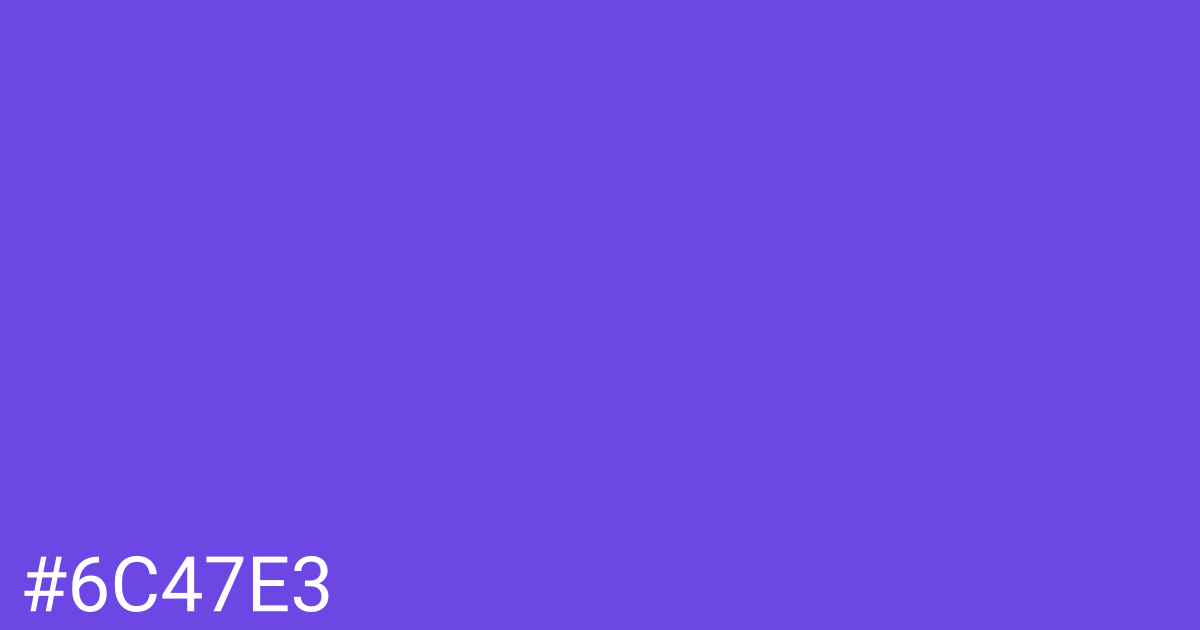 Hex color #6c47e3 graphic