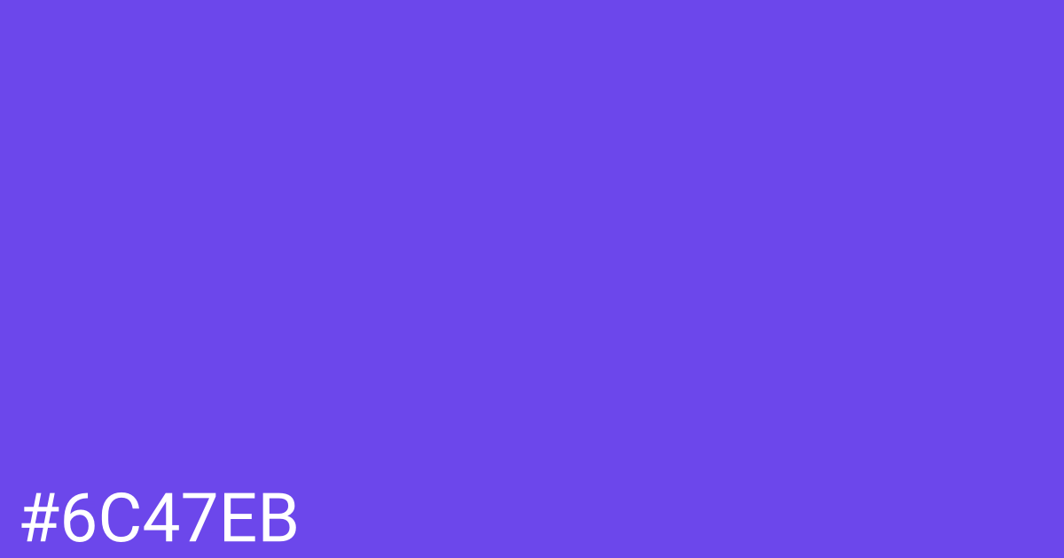 Hex color #6c47eb graphic