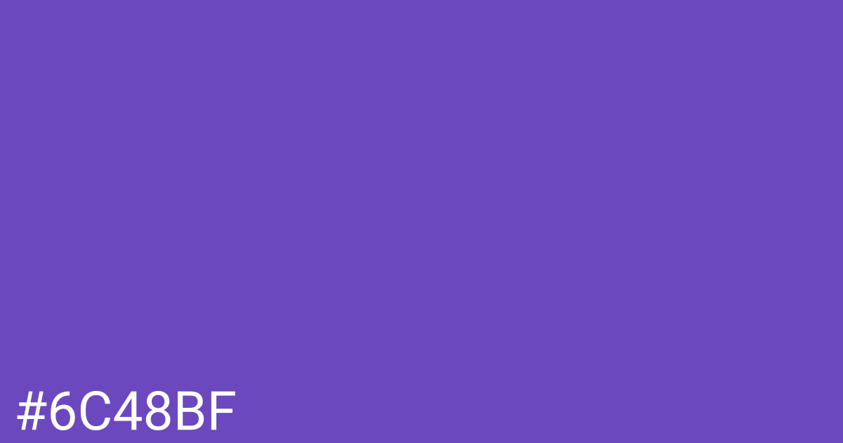 Hex color #6c48bf graphic