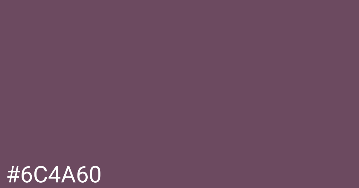Hex color #6c4a60 graphic