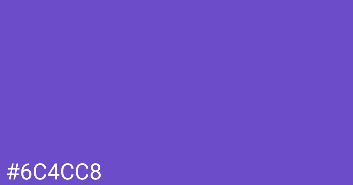 Hex color #6c4cc8 graphic