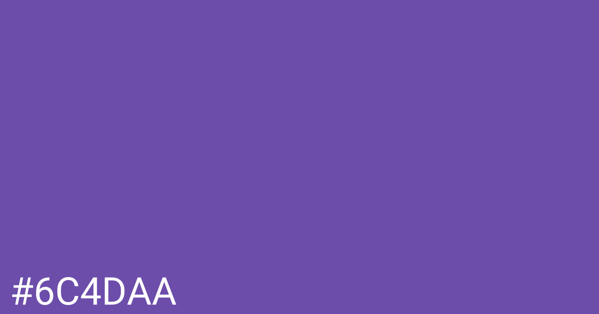 Hex color #6c4daa graphic