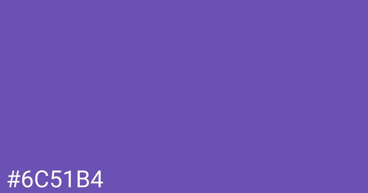 Hex color #6c51b4 graphic