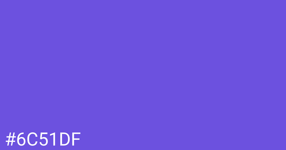 Hex color #6c51df graphic