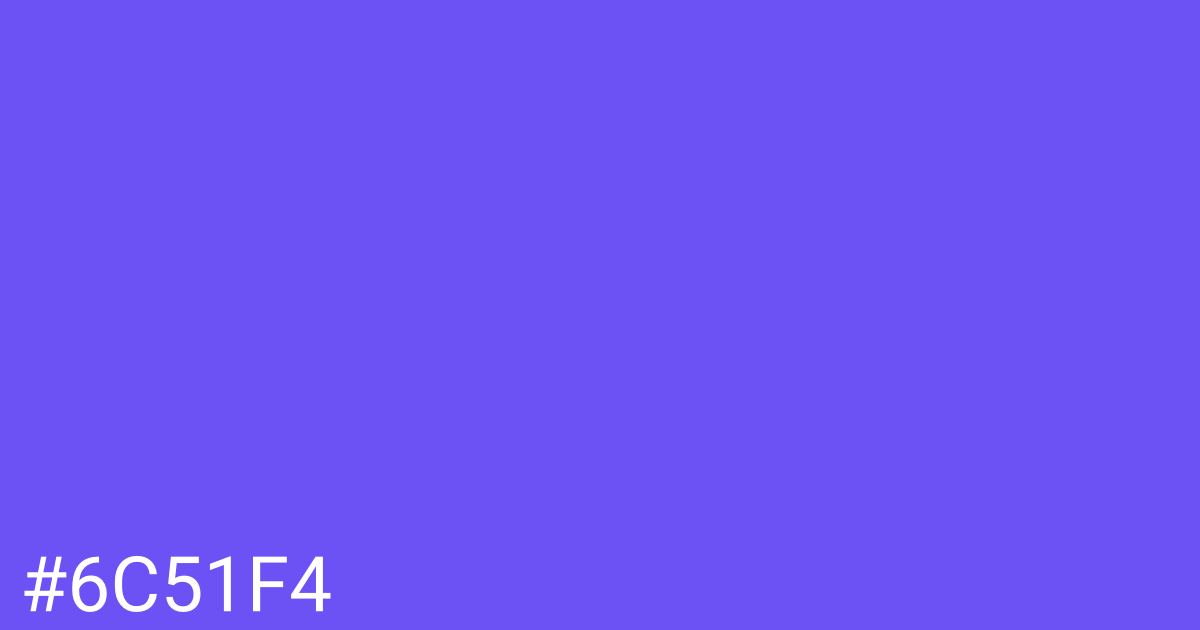 Hex color #6c51f4 graphic