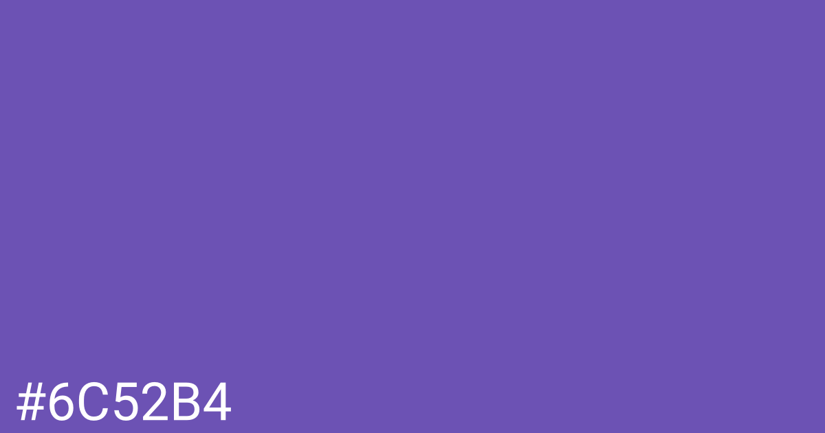 Hex color #6c52b4 graphic