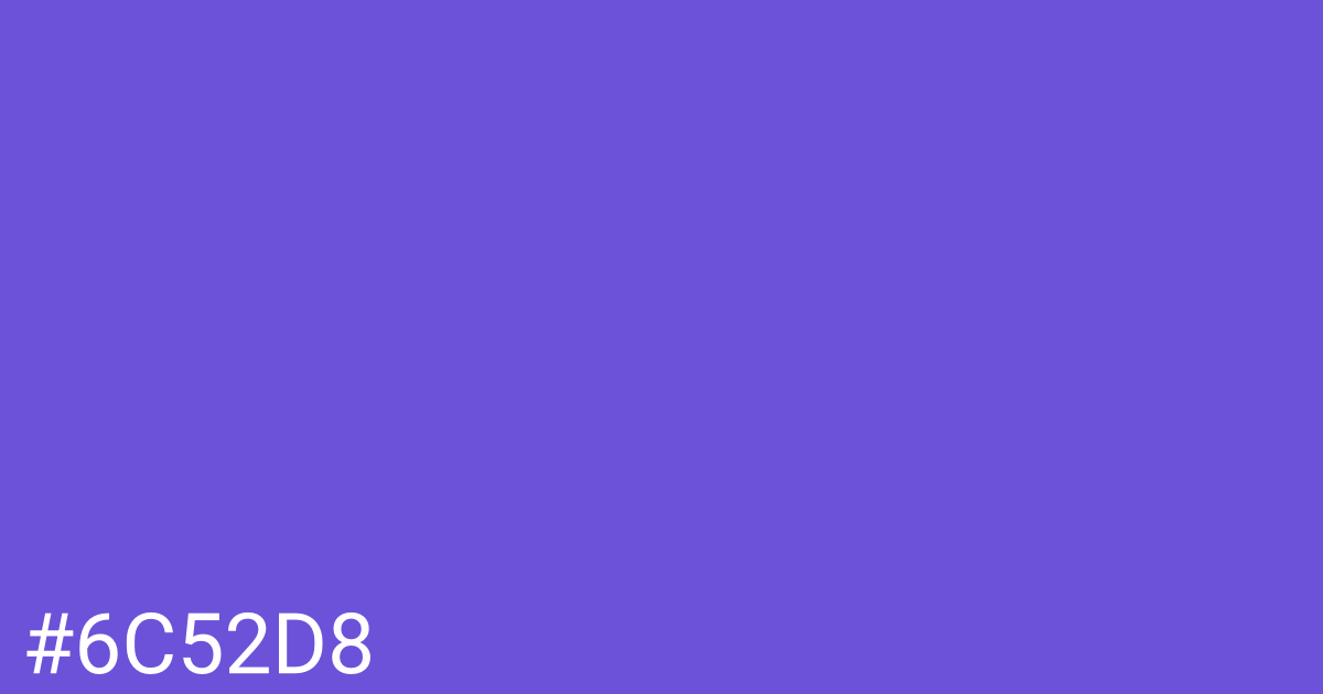 Hex color #6c52d8 graphic