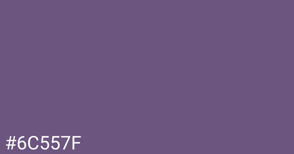 Hex color #6c557f graphic