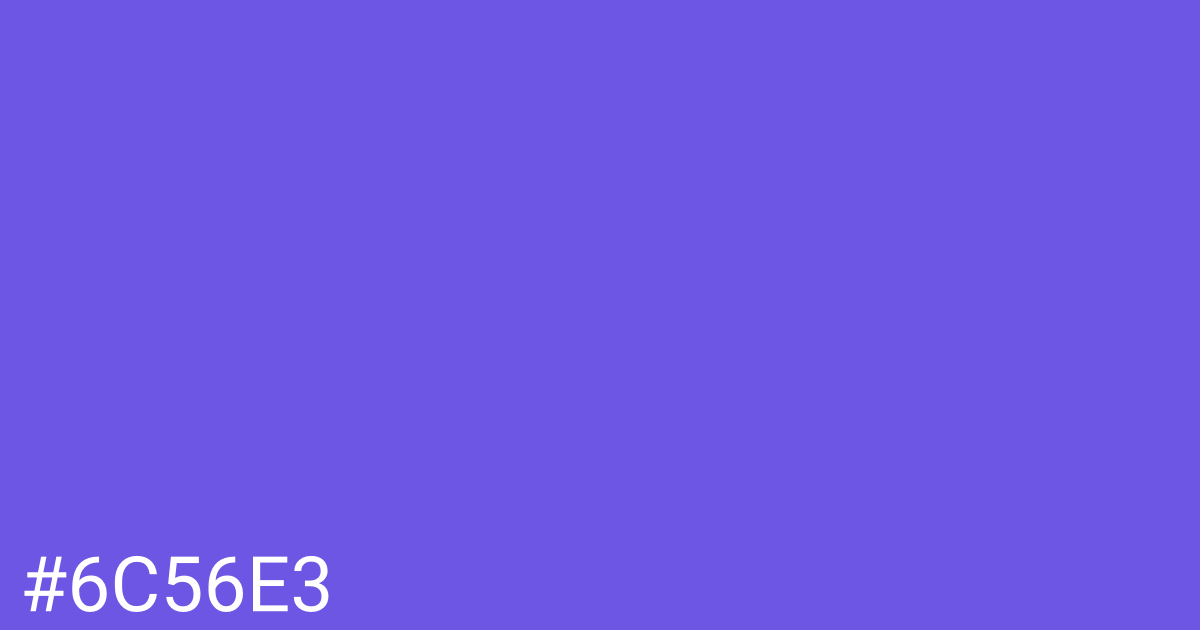 Hex color #6c56e3 graphic