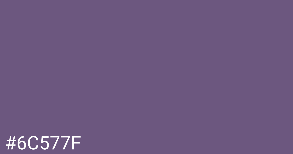 Hex color #6c577f graphic