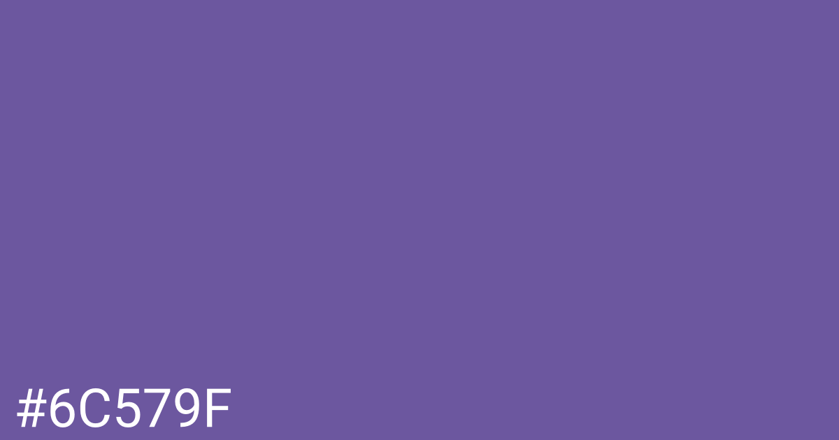 Hex color #6c579f graphic