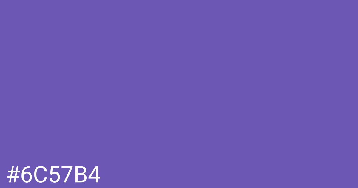 Hex color #6c57b4 graphic