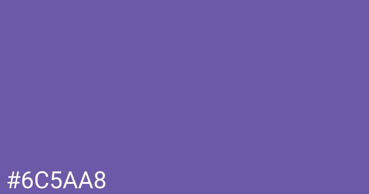 Hex color #6c5aa8 graphic