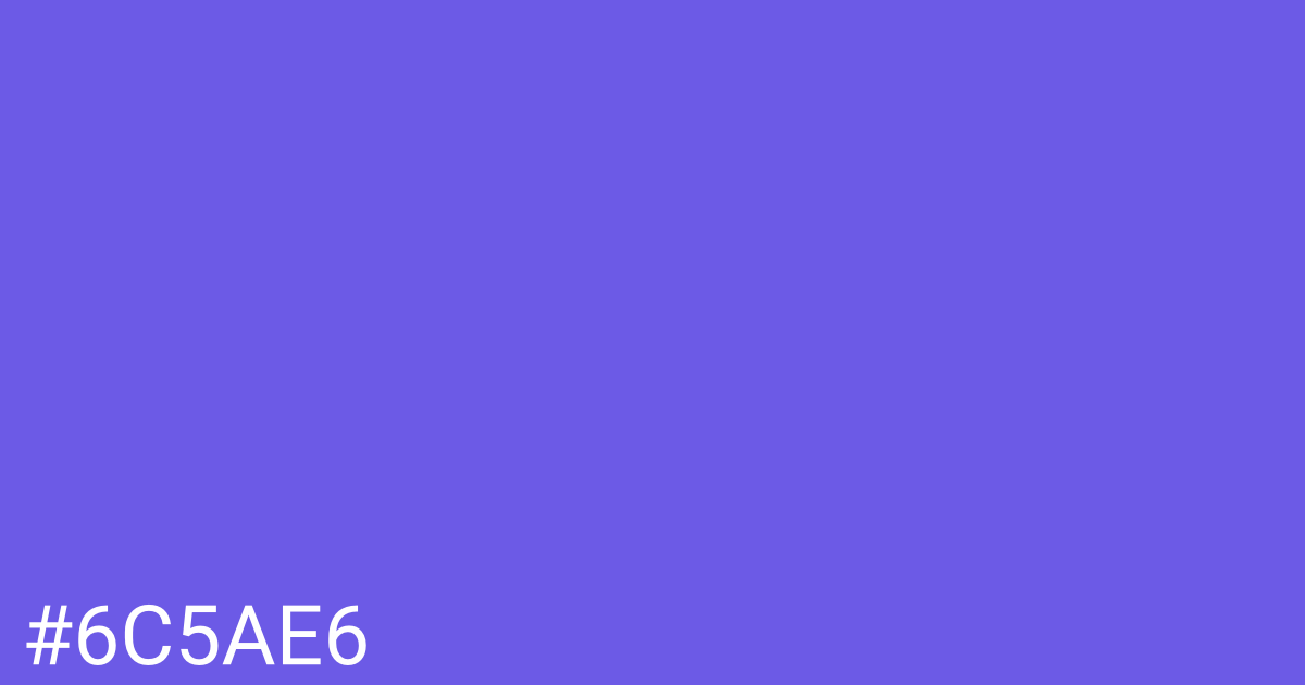 Hex color #6c5ae6 graphic