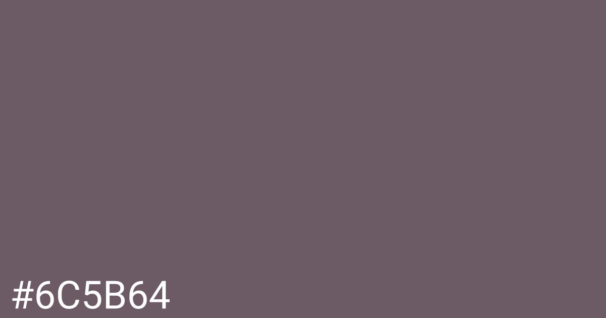 Hex color #6c5b64 graphic