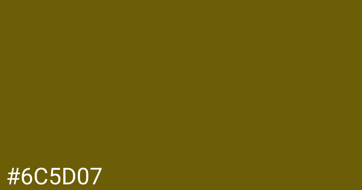 Hex color #6c5d07 graphic