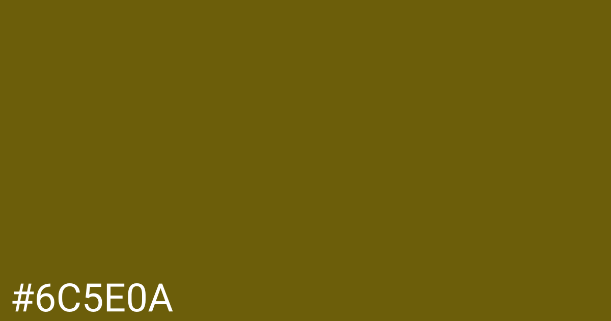 Hex color #6c5e0a graphic