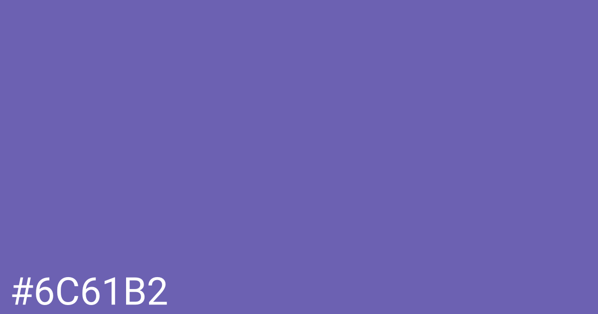 Hex color #6c61b2 graphic