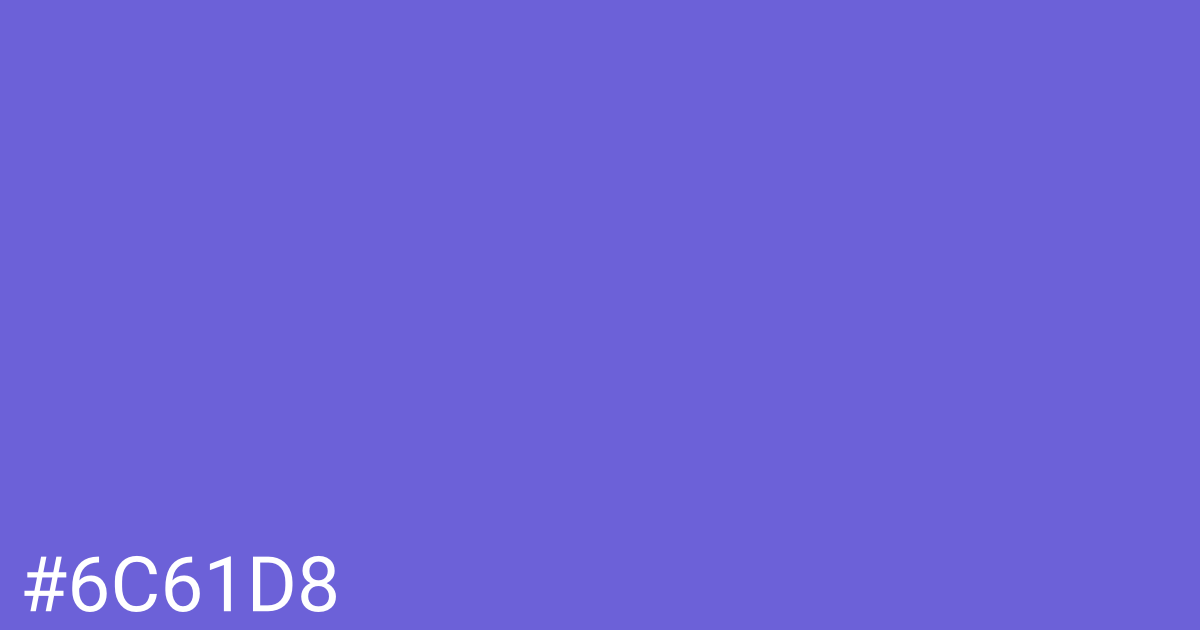 Hex color #6c61d8 graphic