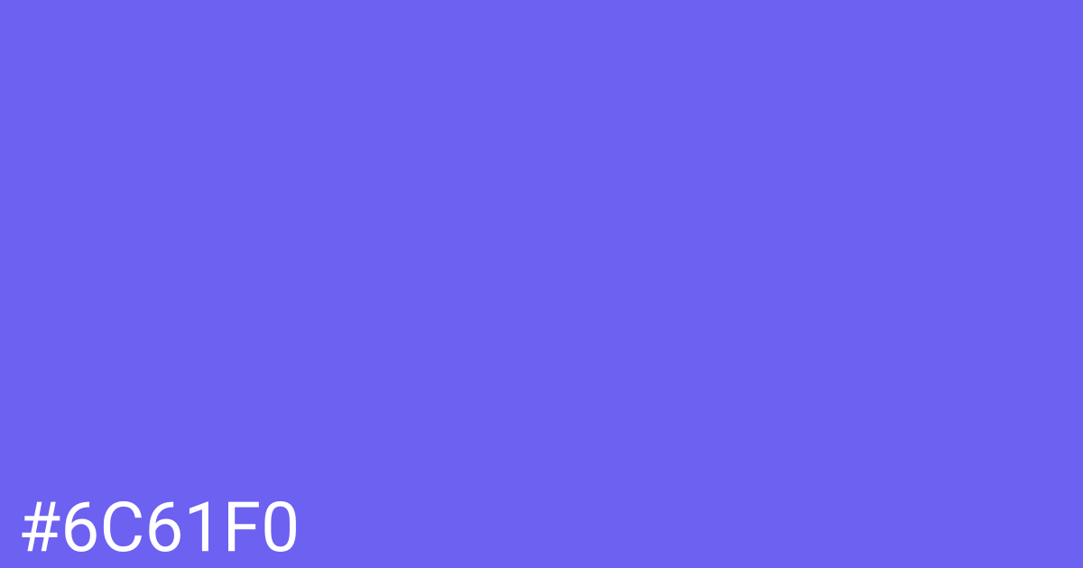 Hex color #6c61f0 graphic