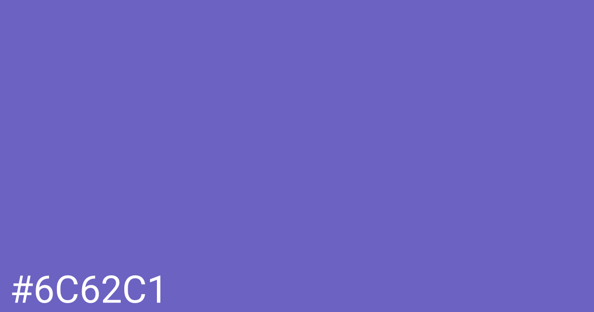 Hex color #6c62c1 graphic
