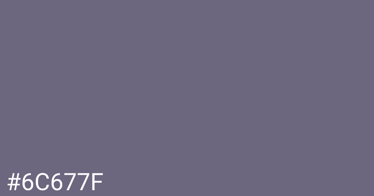 Hex color #6c677f graphic