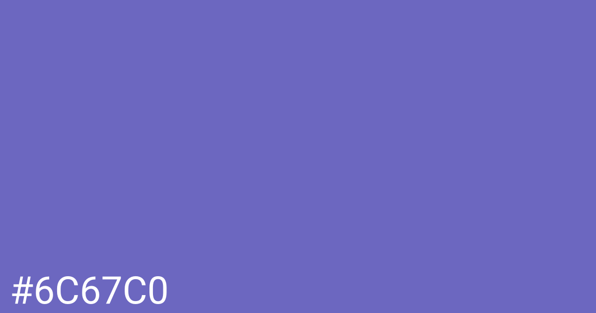 Hex color #6c67c0 graphic