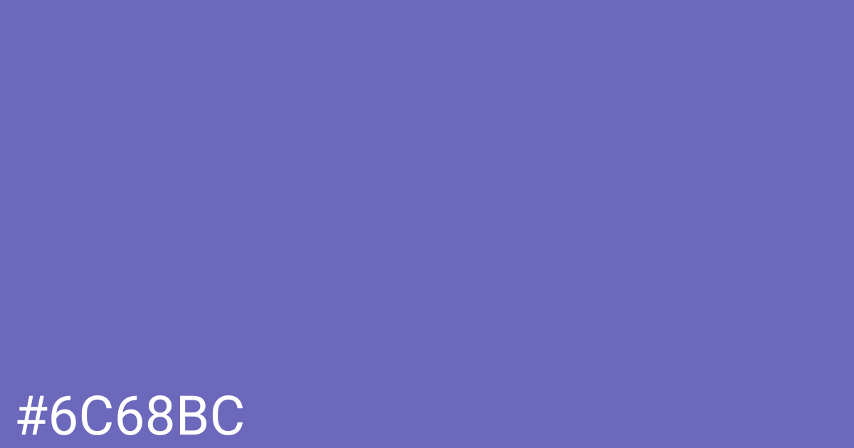 Hex color #6c68bc graphic