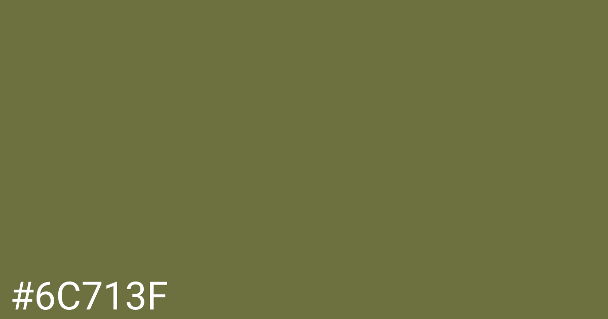 Hex color #6c713f graphic