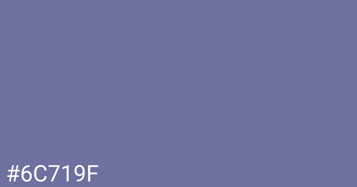 Hex color #6c719f graphic