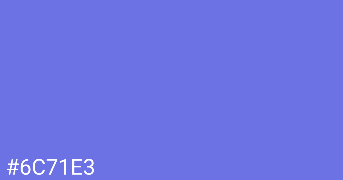 Hex color #6c71e3 graphic