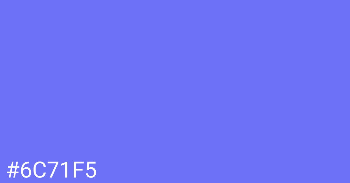 Hex color #6c71f5 graphic