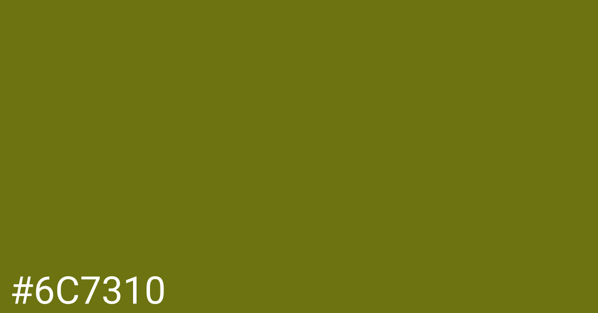 Hex color #6c7310 graphic