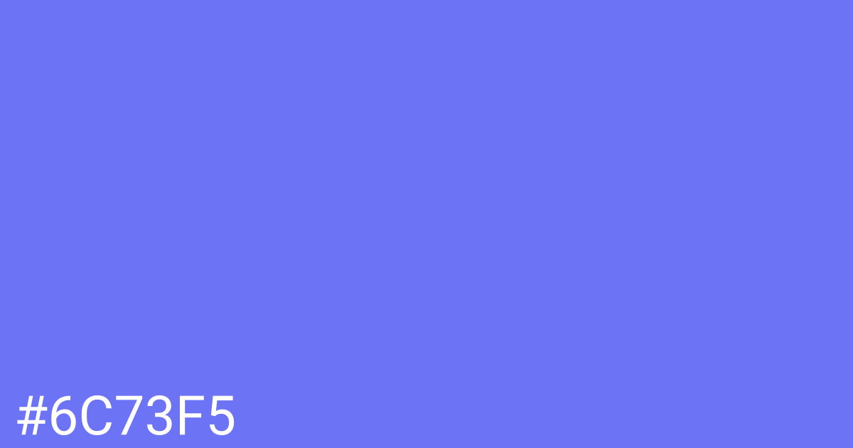 Hex color #6c73f5 graphic