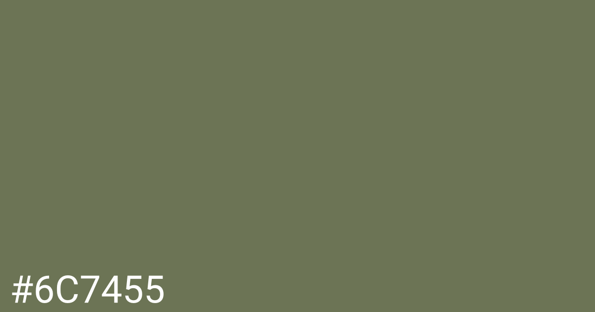 Hex color #6c7455 graphic