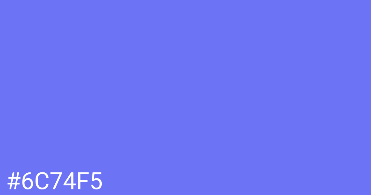 Hex color #6c74f5 graphic