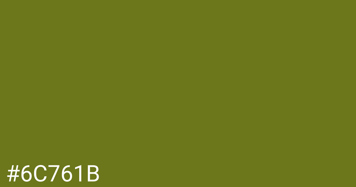 Hex color #6c761b graphic