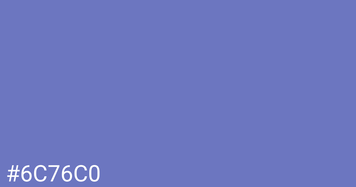 Hex color #6c76c0 graphic